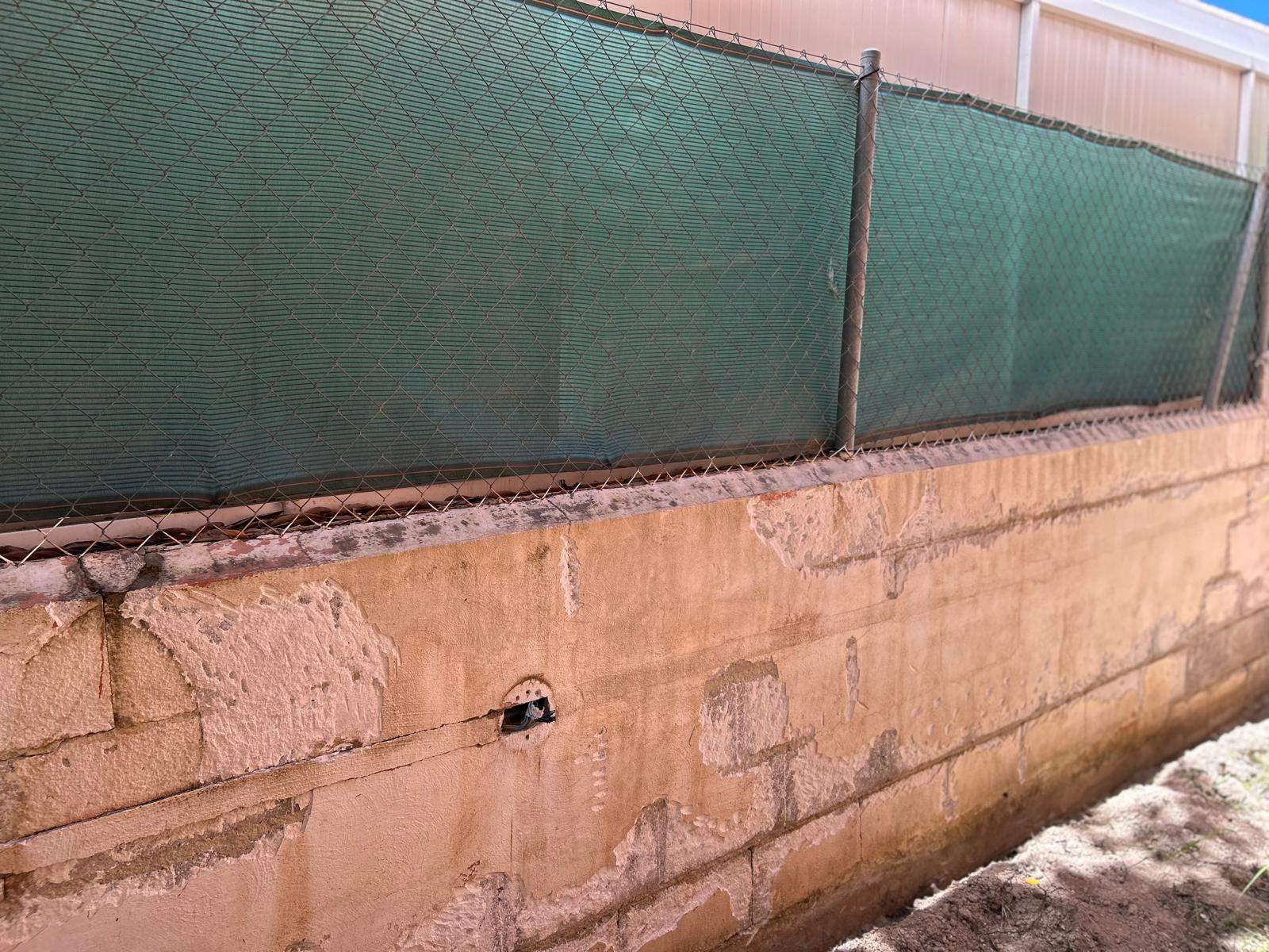 Antes: Renovación de Muro Perimetral